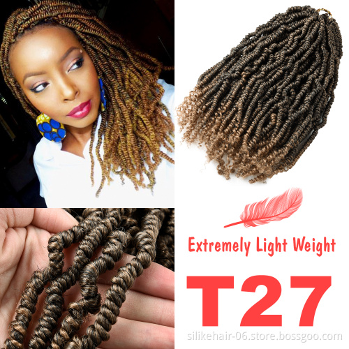 passion twist hair synthetic kinky curly hair 18 " Crochet Wavy Braiding Ombre Synthetic Hair   Extensions Braids Kinky Curly
